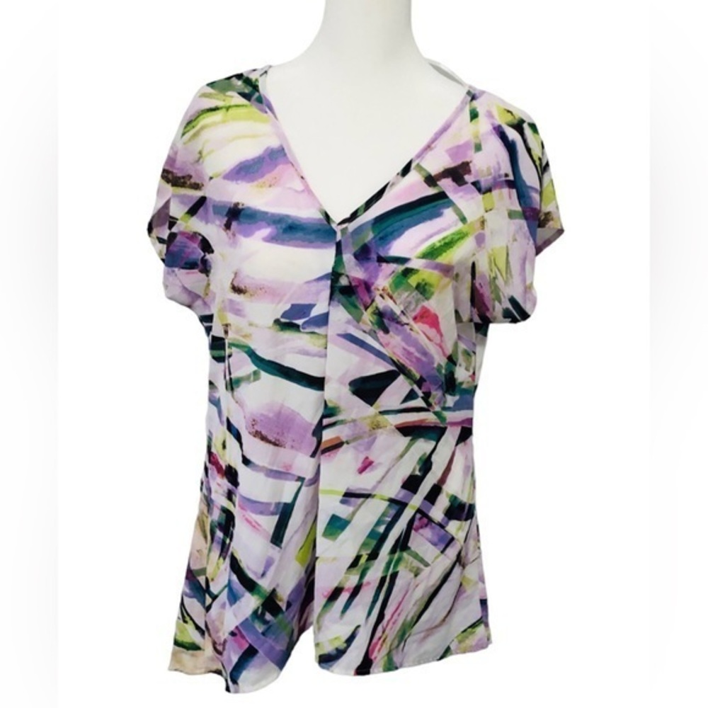 GNW Top Blouse Size S Multicolor 100% Polyester.